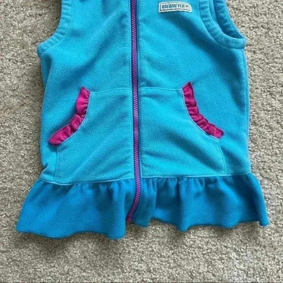 Obermeyer Mika Fleece Vest Tutu Girls Size XL Blue/Pink Style# 57030 Ski Outdoor - Picture 3 of 15